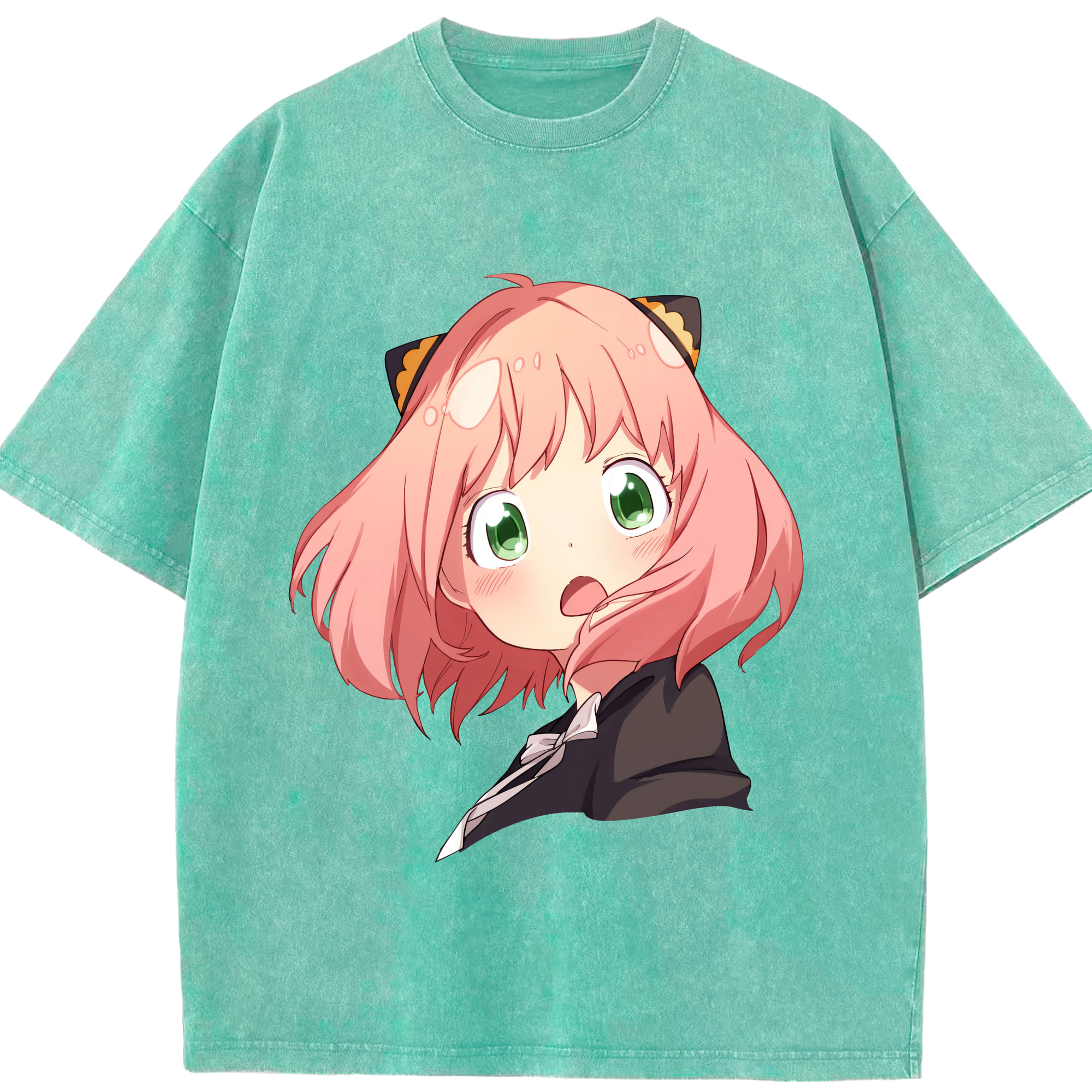 （画像用） SPY×FAMILY间谍家家酒 綿100% ヴィンテージ風 半袖Tシャツ（フロントプリント）